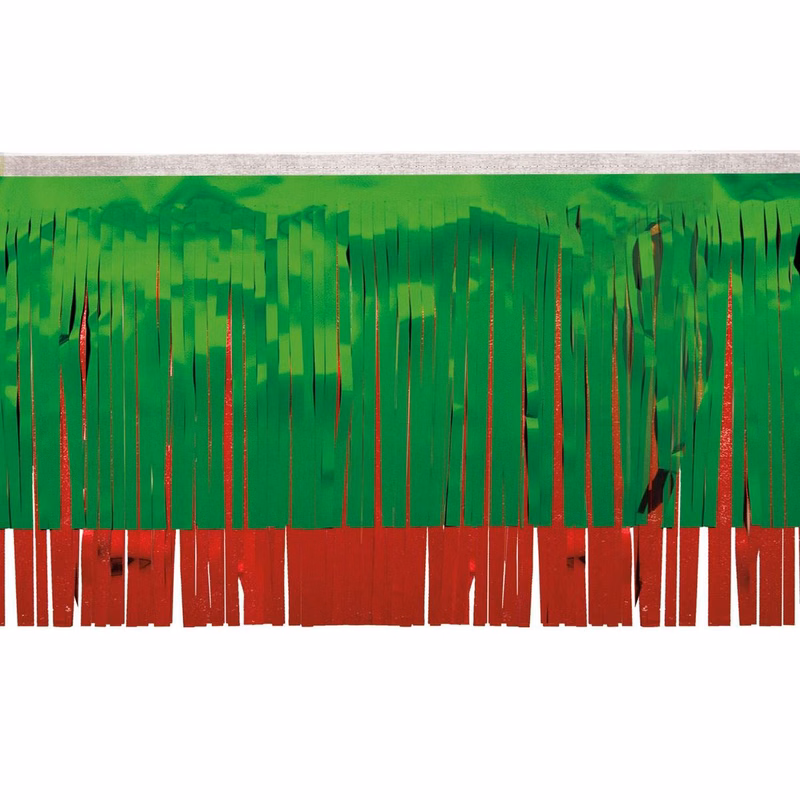 Victory Corps™ Metallic Green & Red Fringe (15")