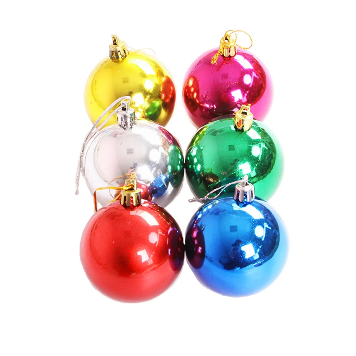 3 1/4" Dia Christmas Ornaments Plastic Ball 1