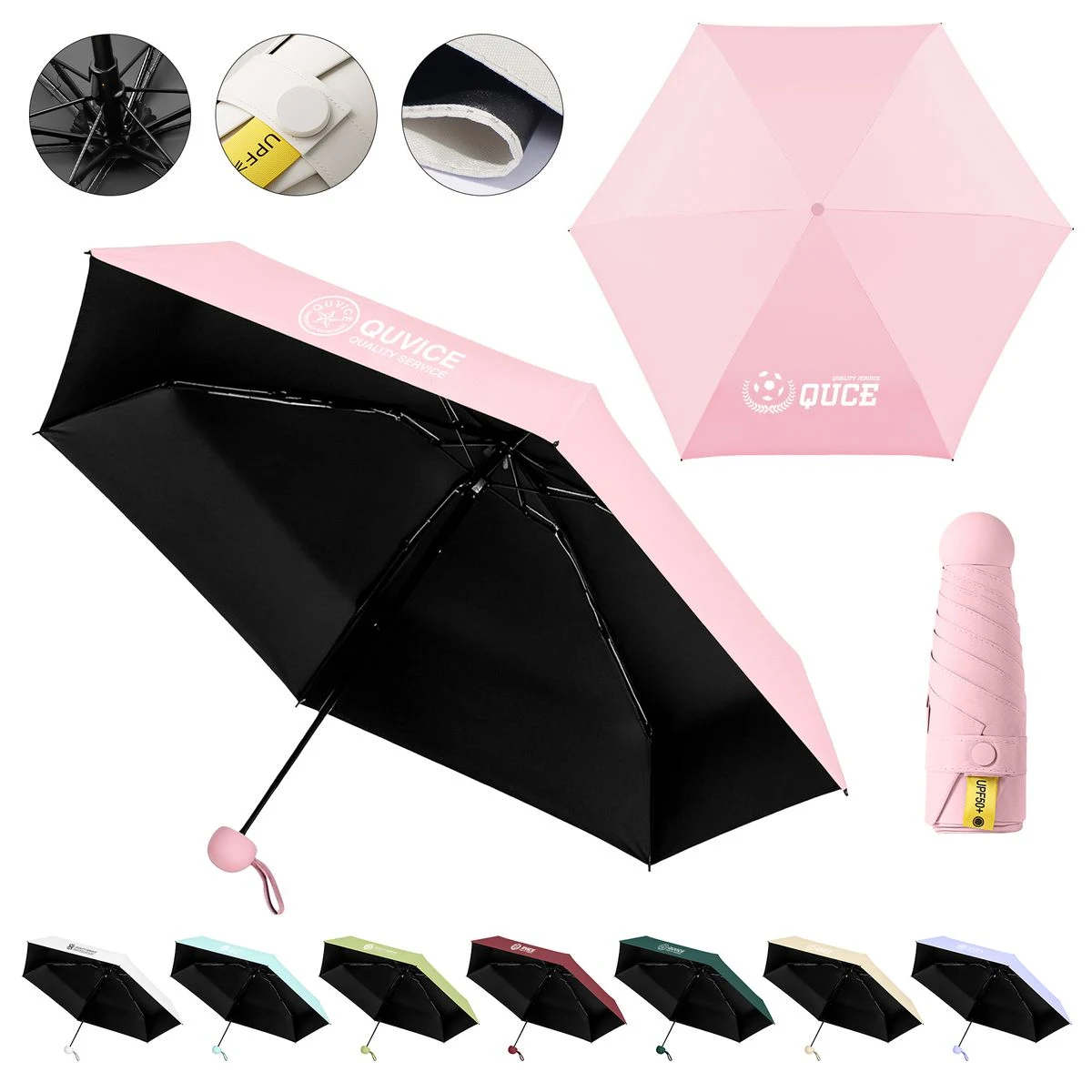 Five-Fold 6-Rib Mini Portable Umbrella For Sun & Rain 1