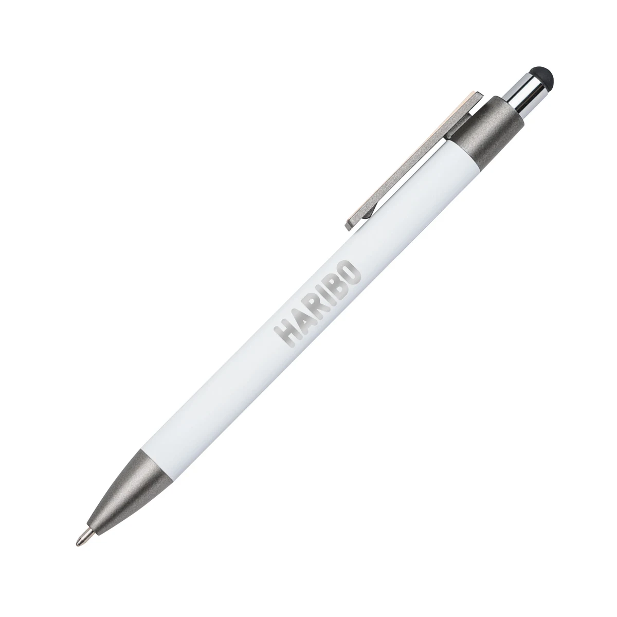 Hughes Aluminum Pen w/Wood Clip & Blue Refill 1