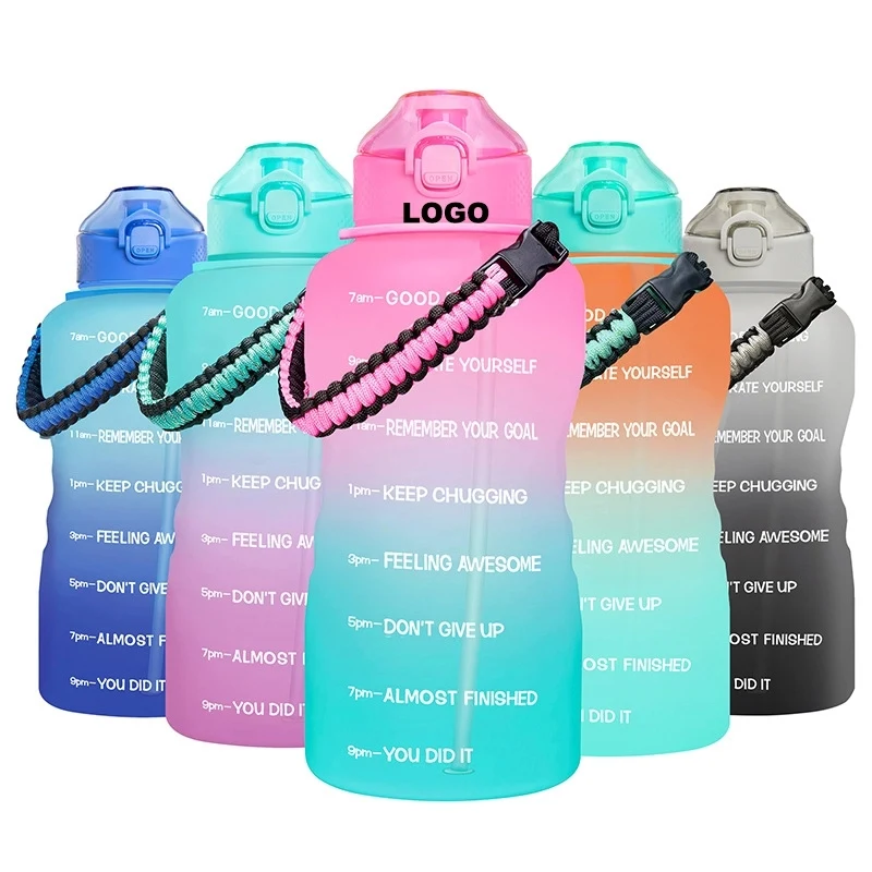 126 OZ Motivational Water Bottle with Paracord Handle 1