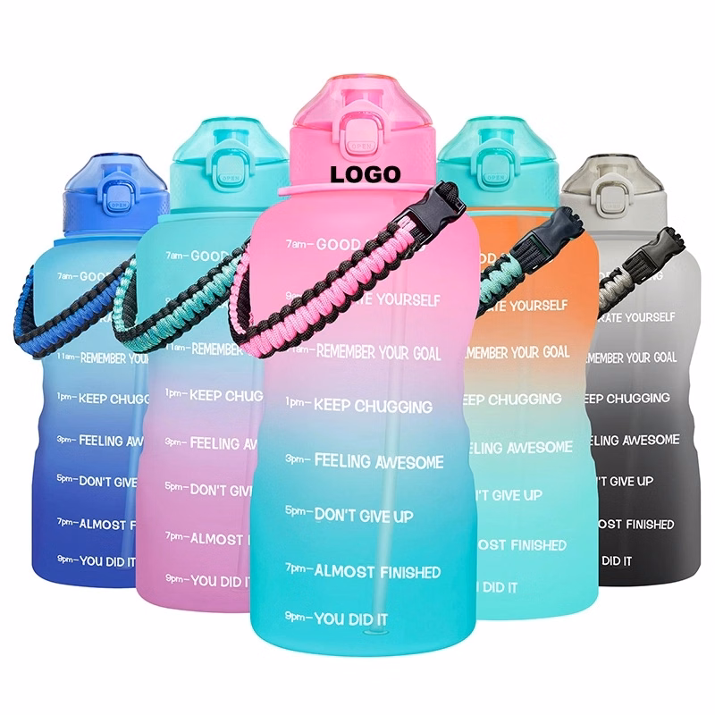 126 OZ Motivational Water Bottle with Paracord Handle