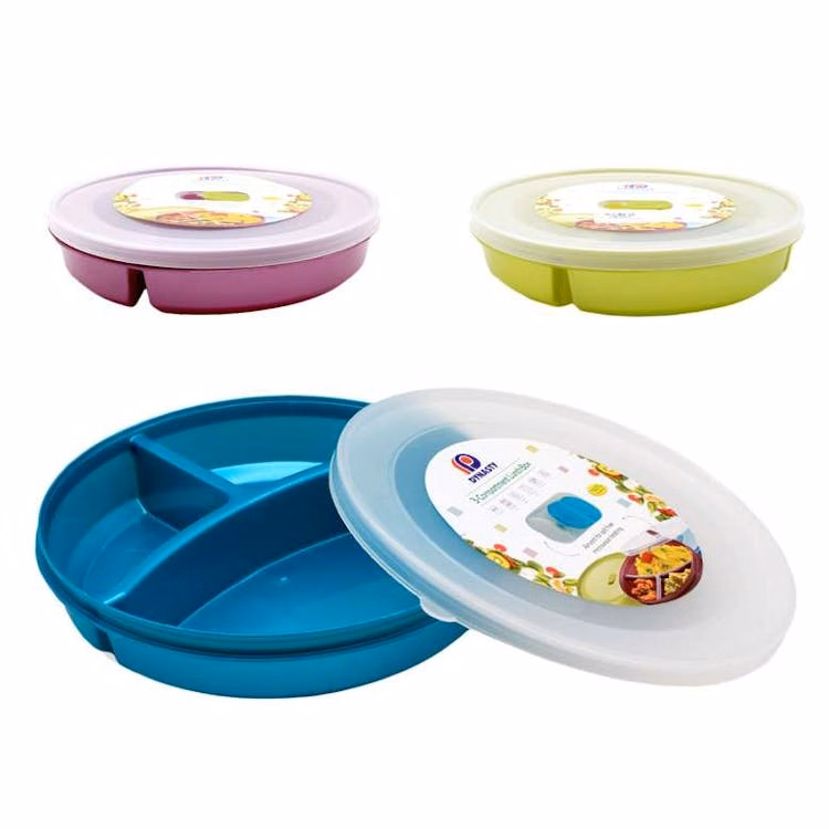 3 Compartment Lunch Boxes Assorted Colors