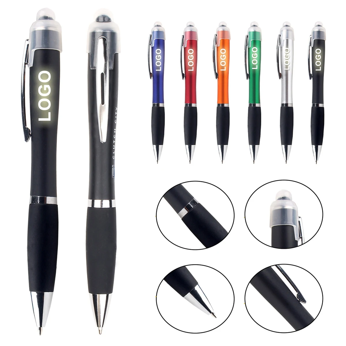 Gourd Shaped Led Light Up Ballpoint Pen 1