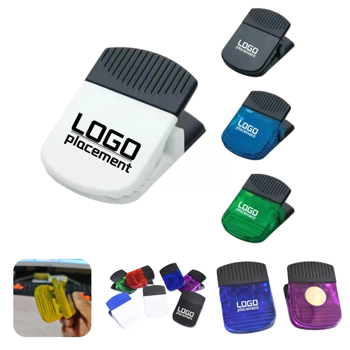 Refrigerator Magnet Square Clip for Snack Bags Photos" 1