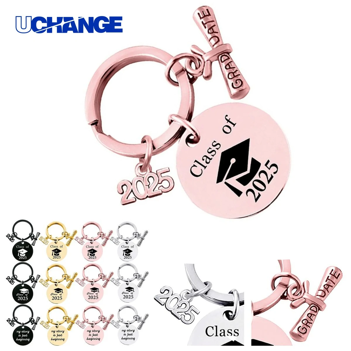Stainless Graduation Gift Keychain Keepsake Rust Resistant 1