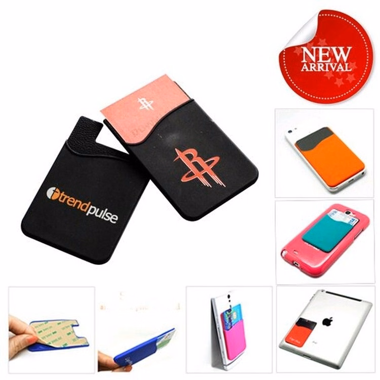 Silicone mobilephone credit card wallet