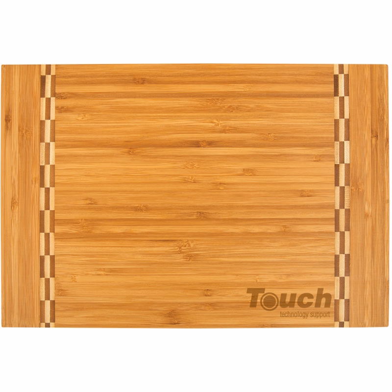 15" x 10 1/4" Bamboo Cutting Board with Butcher Block Inlay