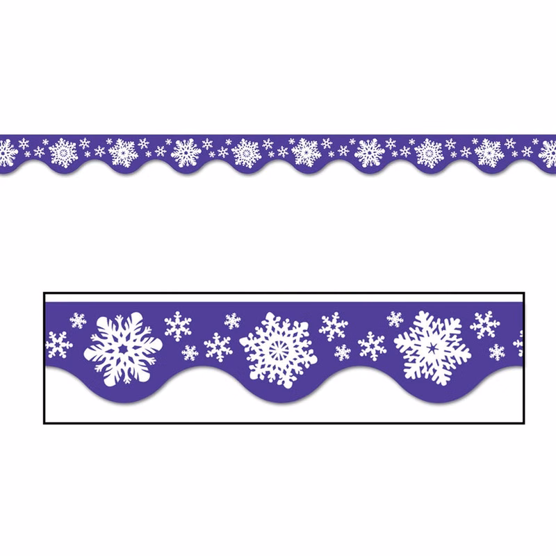 Winter Border Trims - Snowflakes 12 Pack