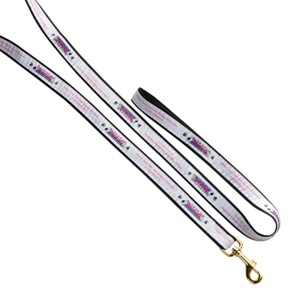 3/4" X 72" Woven Pet Leash w/ Gold Colored Hardware - "Elite" Weave 1
