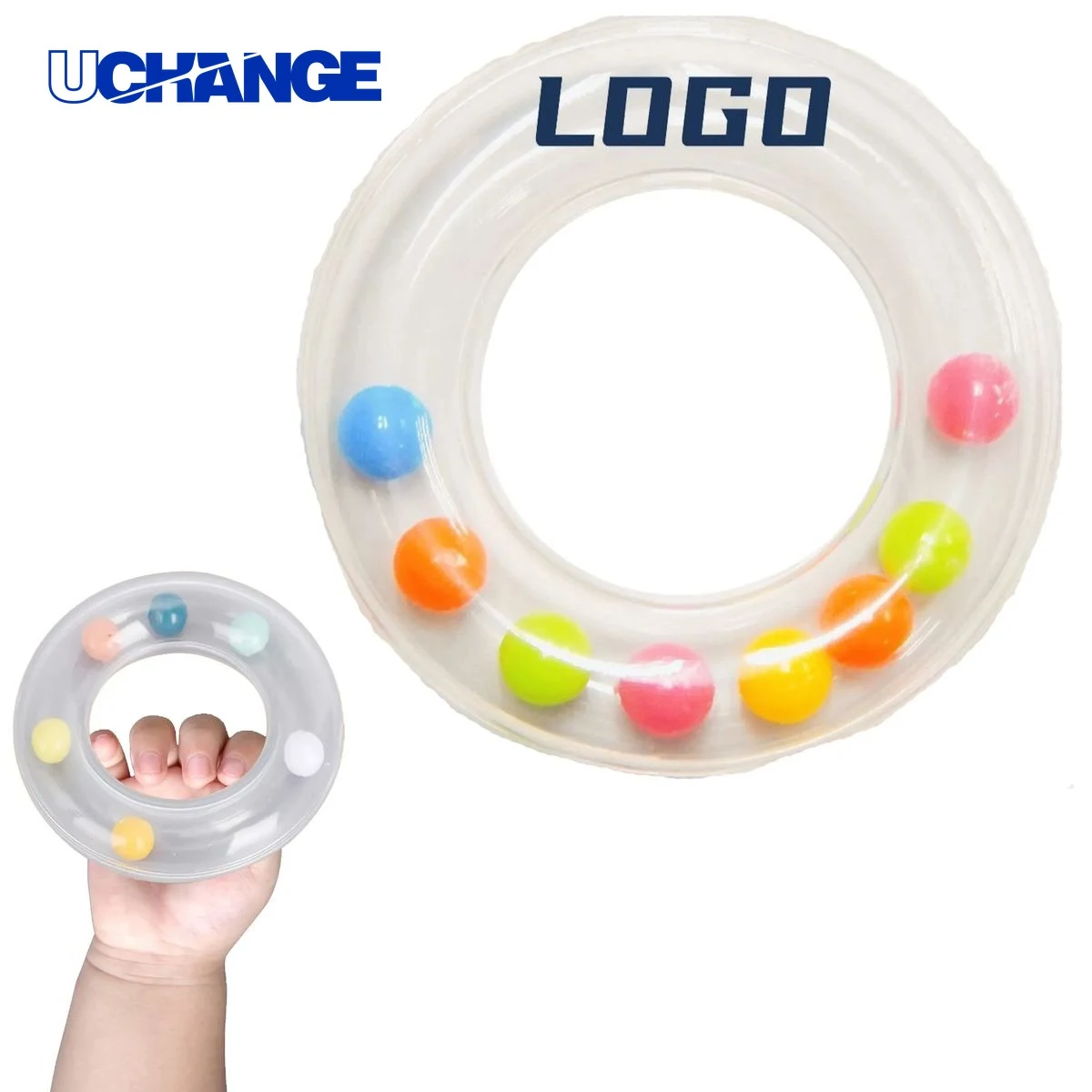 Clear Plastic Baby Rattle Toy 1