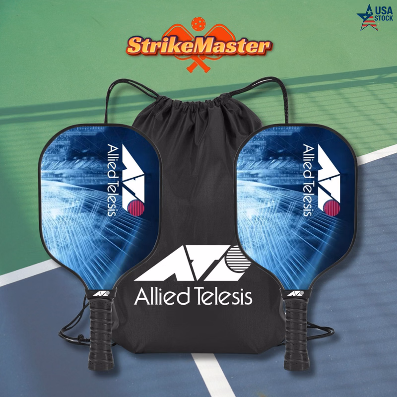 StrikeMaster Fiberglass Pickleball Set – 2 Paddles, 4 Balls & Drawstring Bag
