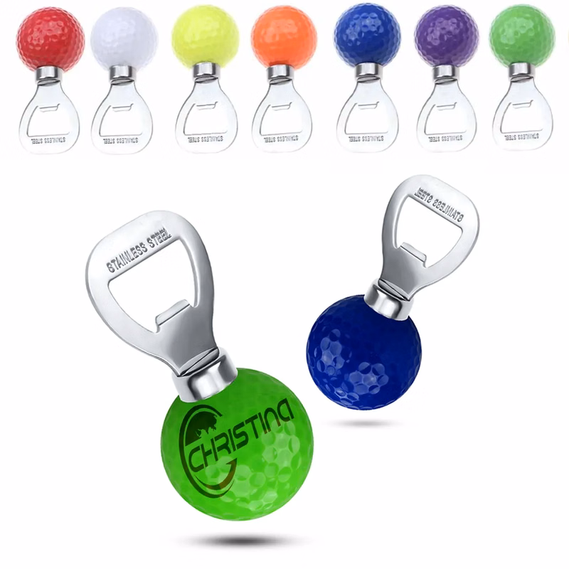 Portable Colourful Golf Ball Shaped Beer Bottle Opener