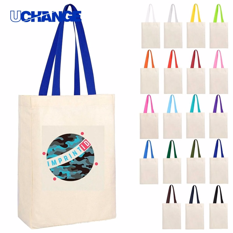 Natural Cotton Canvas Grocery Tote Eco-Friendly Market Bag