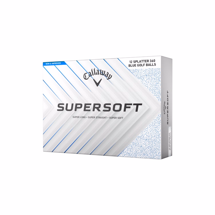 Callaway Supersoft Splatter 360 Golf Balls - Blue Splatter