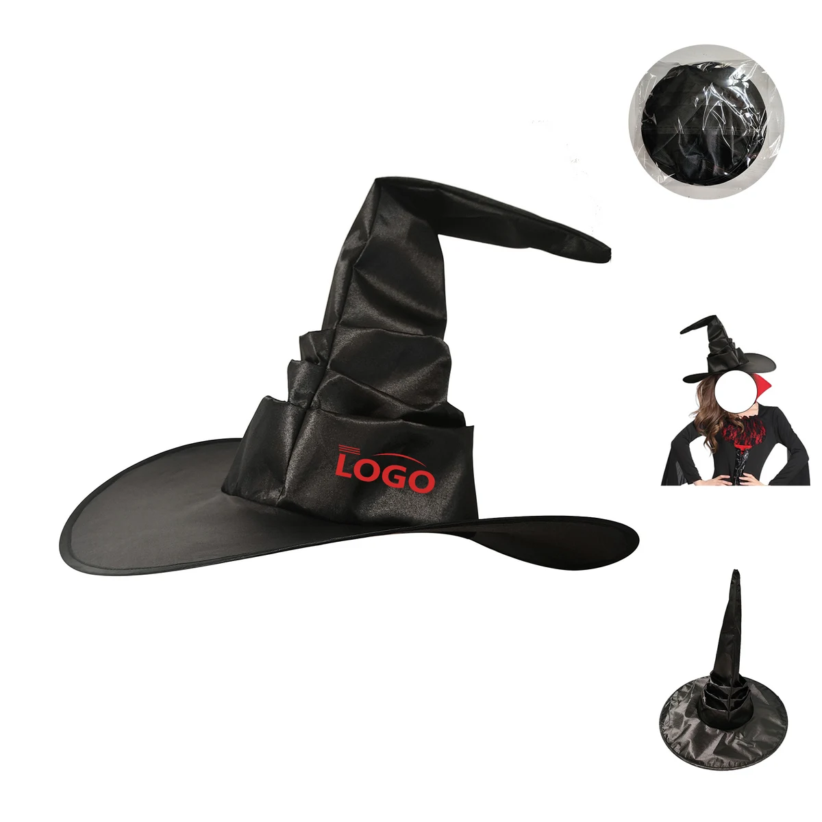 Non-woven Black Witch Costume Hat 1