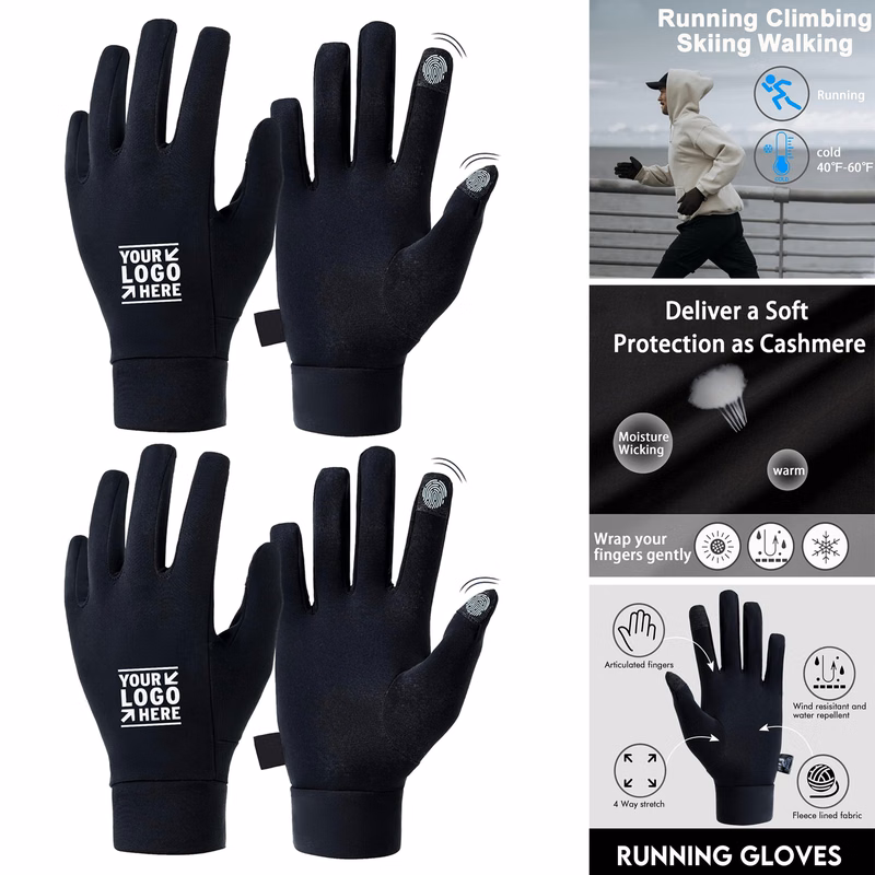 Men Women Cold Weather Lightweight Thermal Touch Screen Gloves 