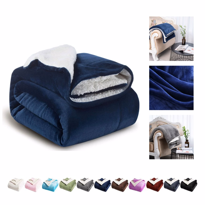 Sherpa Double Sided Warm Blanket