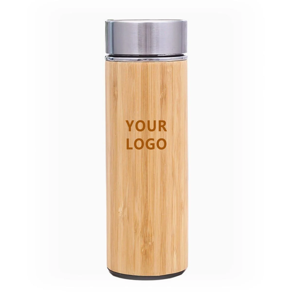 16 Oz Stainless Steel Bamboo Bottle 1