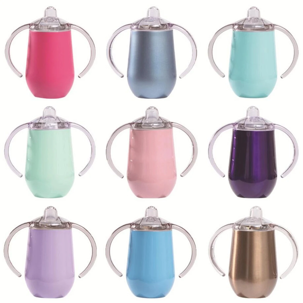 10 oz BPA Free Sippy Tumble Baby Cup Mug 1