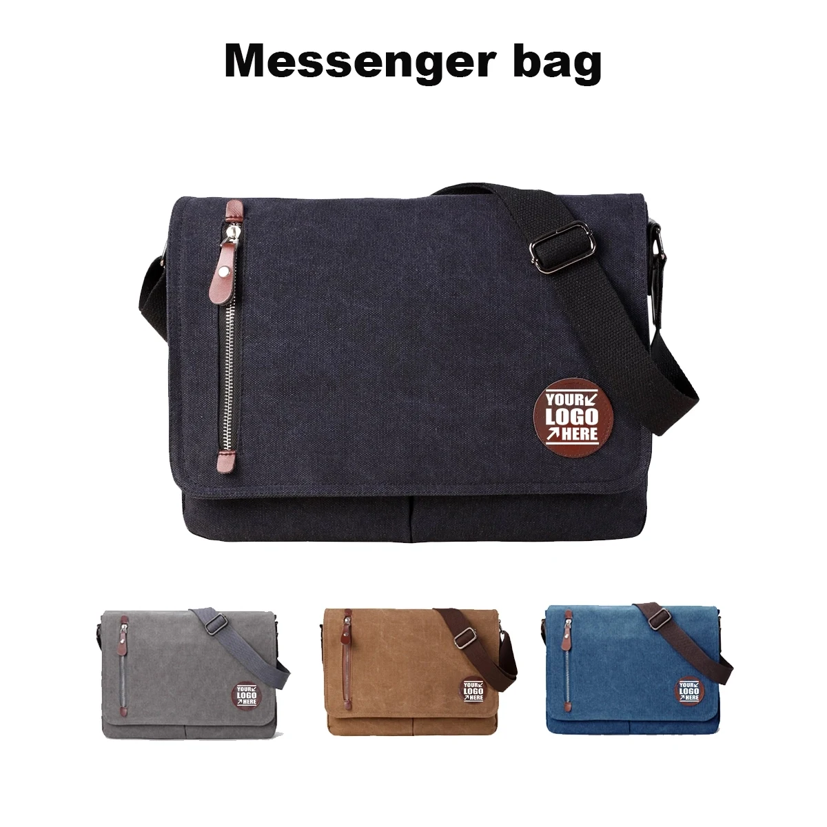 Vintage Canvas Satchel Messenger Bag For Men Women 1