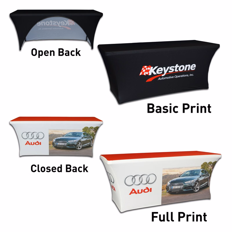 6' Contour Tablecloth - Closed Back