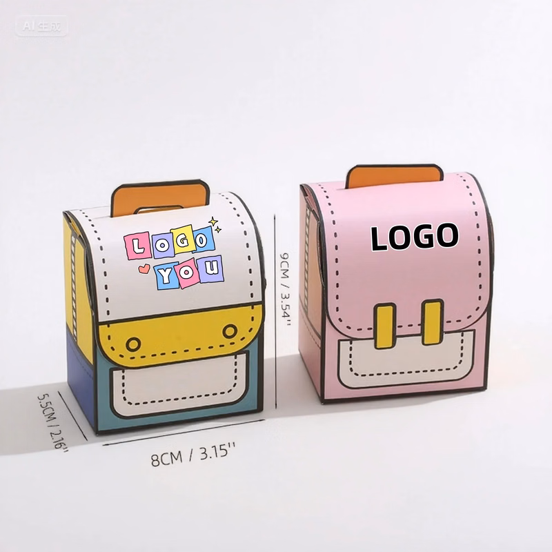 Customize Cartoon Schoolbag Candy Boxes For Students