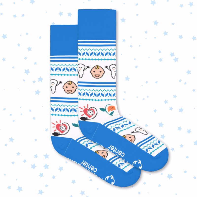 Patterned Adult Socks for a Baby Shower - Adorable Styles for Expecting Parents - American Made