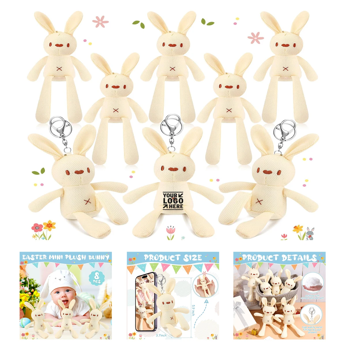Mini Bunny Doll Keychain 1