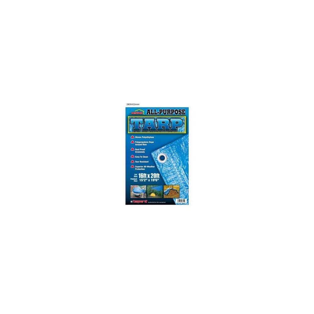Blue Tarp - Polyethylene 16' x 20' 1