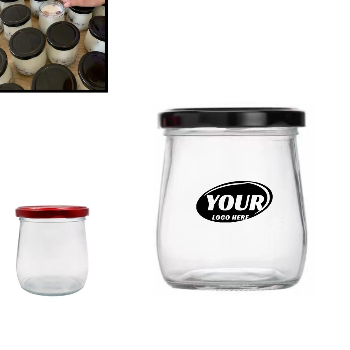 12.85 oz Glass Candy Jar With Lid 1