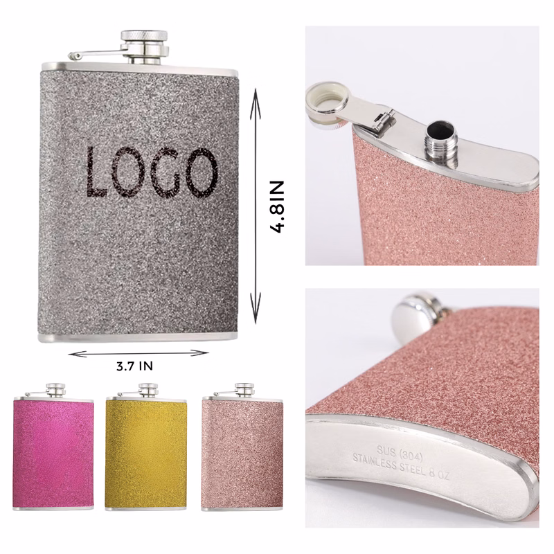 Durable 8OZ Stainless Steel Flashy Flask