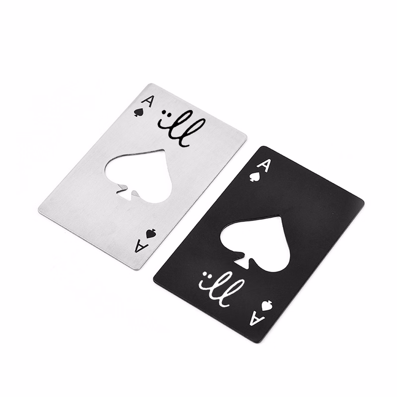 Stainless Steel Portable Poker Card Bottle Openers