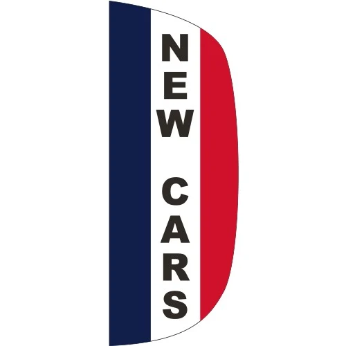 "NEW CARS" 3' x 8' Message Flutter Flag 1