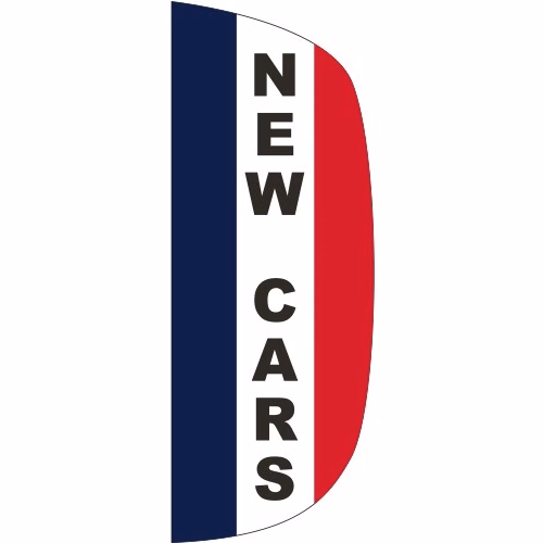 "NEW CARS" 3' x 8' Message Flutter Flag