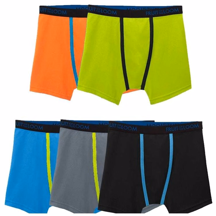 Boys Breathable Boxer Briefs - Size Medium 5pk