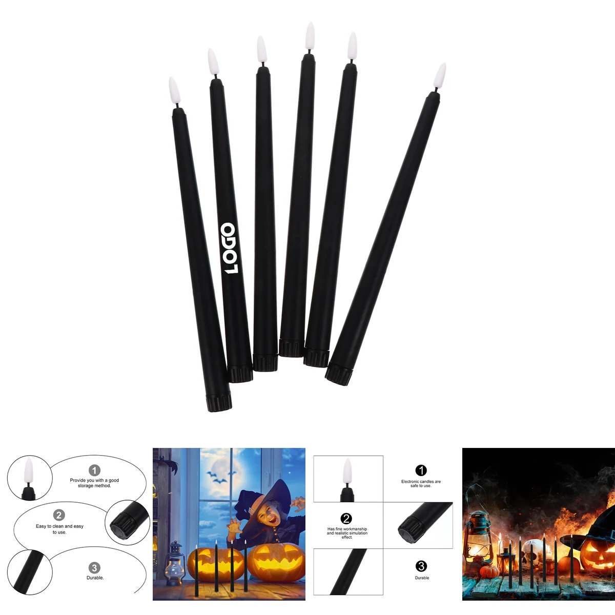 Flemeless LED Taper Candles 1