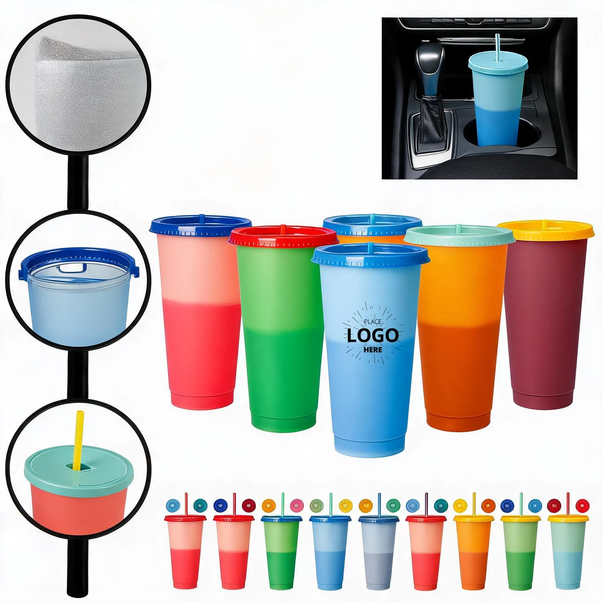 Magic Color-Changing Plastic Cups for Cold Drinks 1