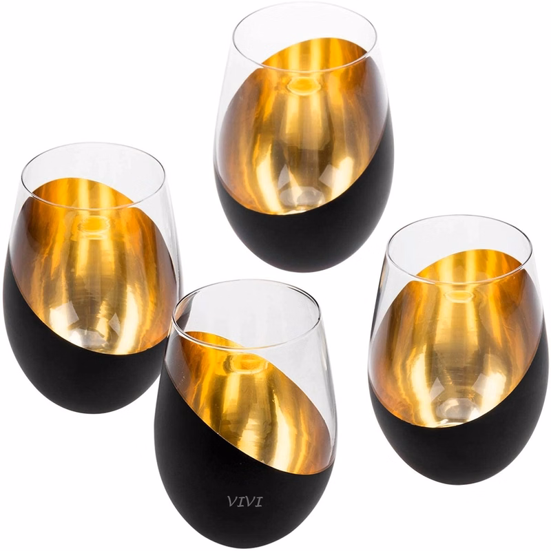 Modern Stemless Wine Glass