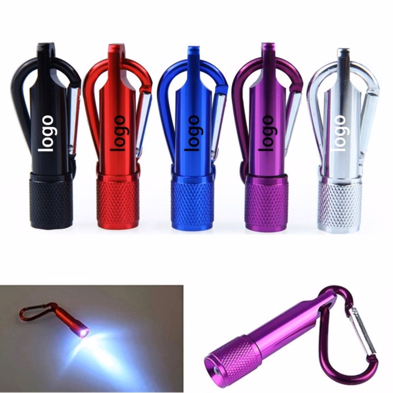 2-in-1 Portable Mini Metal Compact Flashlight/LED Torch Keychain