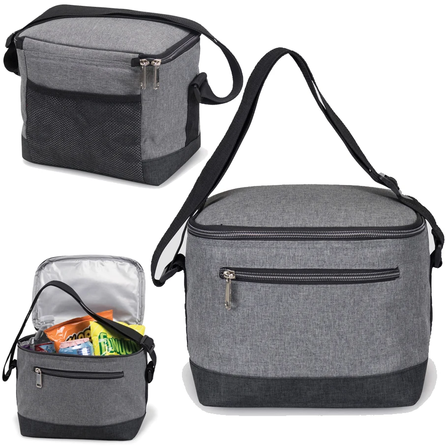 6 Pack Heathered Insulated Cooler Bag 1