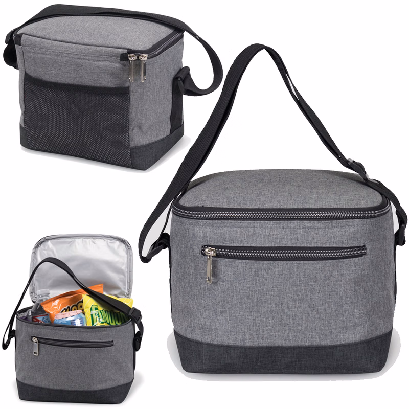 6 Pack Heathered Insulated Cooler Bag