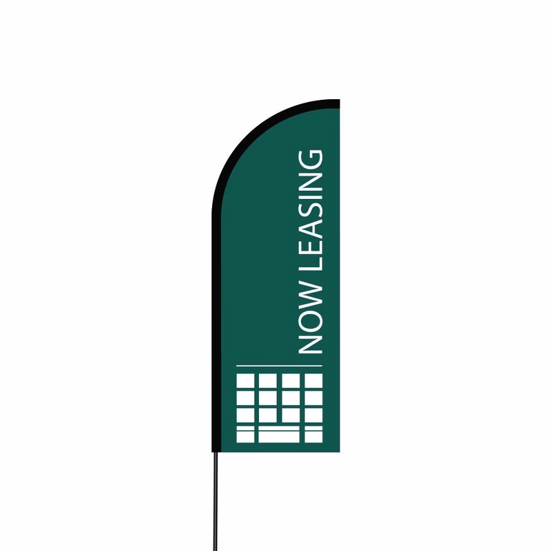 Now Leasing Green Flag Kit 11' Feet Feather Flag Sign Outdoor Banner feather banner