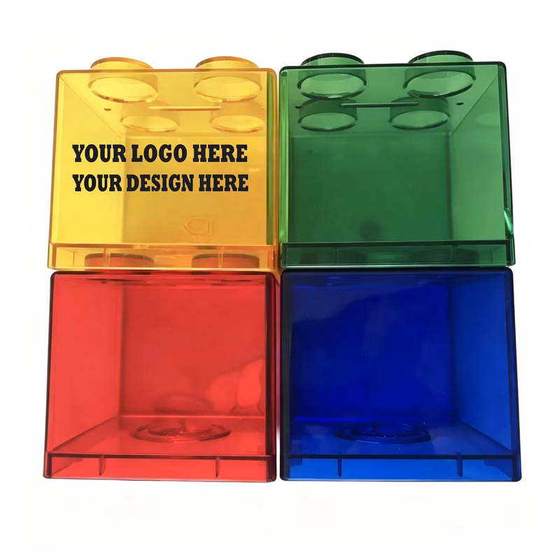 Brick Shaped Transparent Coin Saver