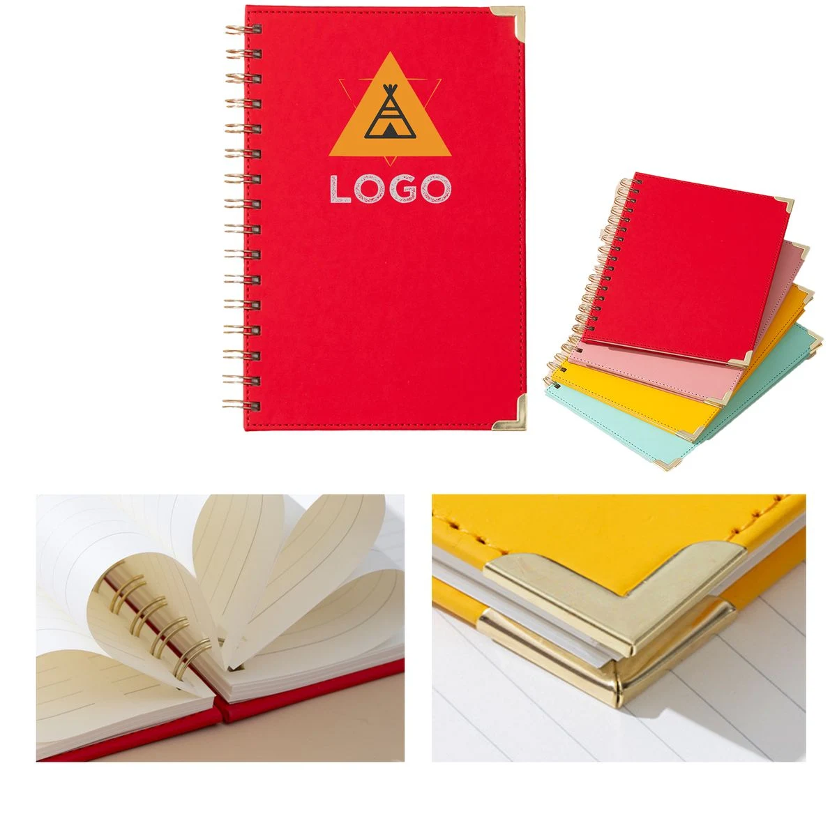 Ink-Proof Thick Paper A5 PU Coil Notebook 1