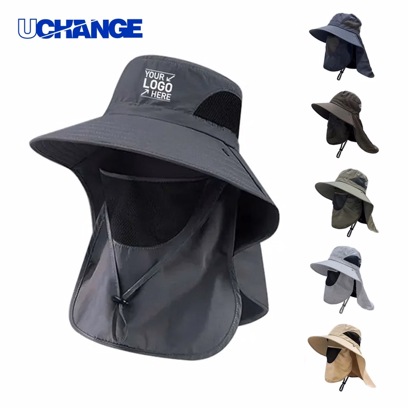 Detachable Face Shield Sun Hat for Outdoor Use