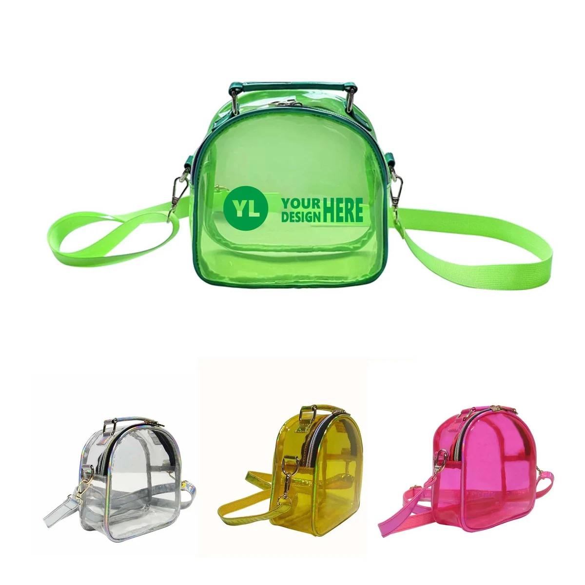 MOQ20 Laser Jelly Clear Sling Bag 1
