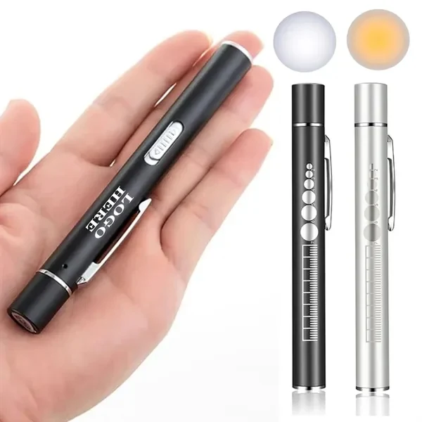 Custom Dual Light LED Penlight Pupil Gauge — Healthcare Professional Gift 1