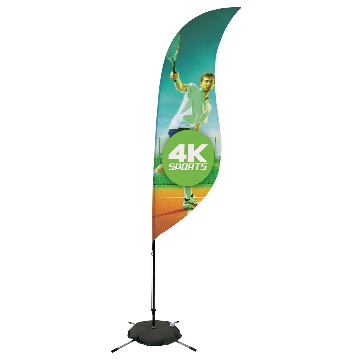 9' Streamline Sabre Sail Sign Kit (Single-Sided with Scissor Base) 1