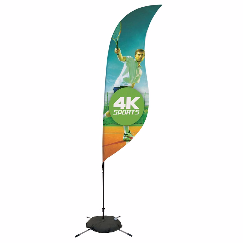 9' Streamline Sabre Sail Sign Kit (Single-Sided with Scissor Base)